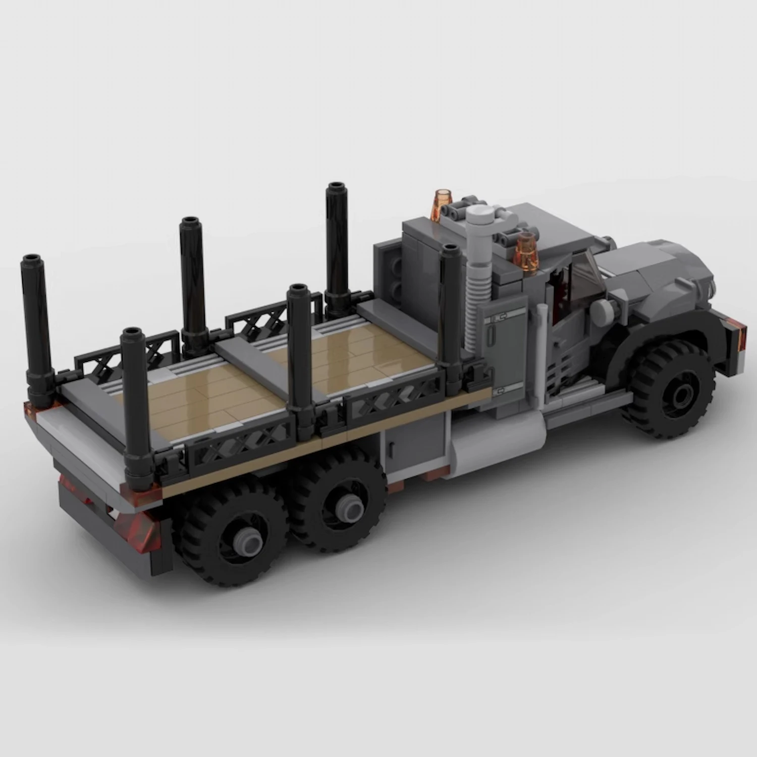 MOC 92555 - Vintage Logging Truck(LEGO Alternative Bricks) is unloaded MOC 92555 - Vintage Logging Truck(LEGO Alternative Bricks) is unloaded