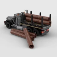 the back of MOC 92555 - Vintage Logging Truck(LEGO Alternative Bricks) is loaded the back of MOC 92555 - Vintage Logging Truck(LEGO Alternative Bricks) is loaded