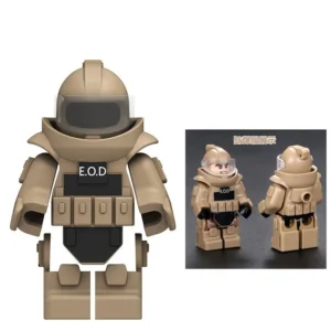 Custom Piece Miniature – EOD Explosive Ordnance Disposal suit or heavy bomb disposal suit desert tan – 3D Print for LEGO minifigure Custom Piece Miniature – EOD Explosive Ordnance Disposal suit or heavy bomb disposal suit desert tan – 3D Print for LEGO minifigure