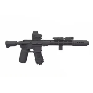 Custom Piece Miniature – M4 carbine with a URGI Upper Receiver Group - Improved equipped with a holographic sight and a suppressor – 3D Print for LEGO minifigure Custom Piece Miniature – M4 carbine with a URGI Upper Receiver Group - Improved equipped with a holographic sight and a suppressor – 3D Print for LEGO minifigure