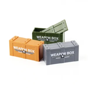 Custom Piece Miniature – Printed military weapons storage box container crate orange grey green – 3D Print for LEGO minifigure Custom Piece Miniature – Printed military weapons storage box container crate orange grey green – 3D Print for LEGO minifigure