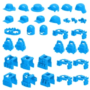 Custom Piece Miniature – Tactical Gear military gear and equipment light blue – 3D Print for LEGO minifigure Custom Piece Miniature – Tactical Gear military gear and equipment light blue – 3D Print for LEGO minifigure
