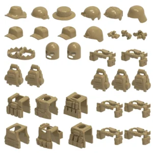 Custom Piece Miniature – Tactical Gear military gear and equipment tan earth yellow – 3D Print for LEGO minifigure Custom Piece Miniature – Tactical Gear military gear and equipment tan earth yellow – 3D Print for LEGO minifigure