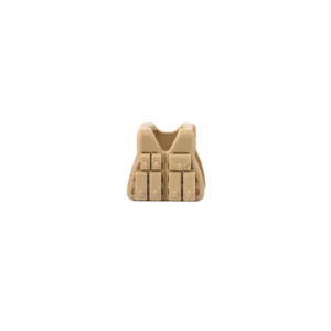 Custom Piece Miniature – Tactical Vest Body Armor Tan with multiple pouches on the front – 3D Print for LEGO minifigure Custom Piece Miniature – Tactical Vest Body Armor Tan with multiple pouches on the front – 3D Print for LEGO minifigure