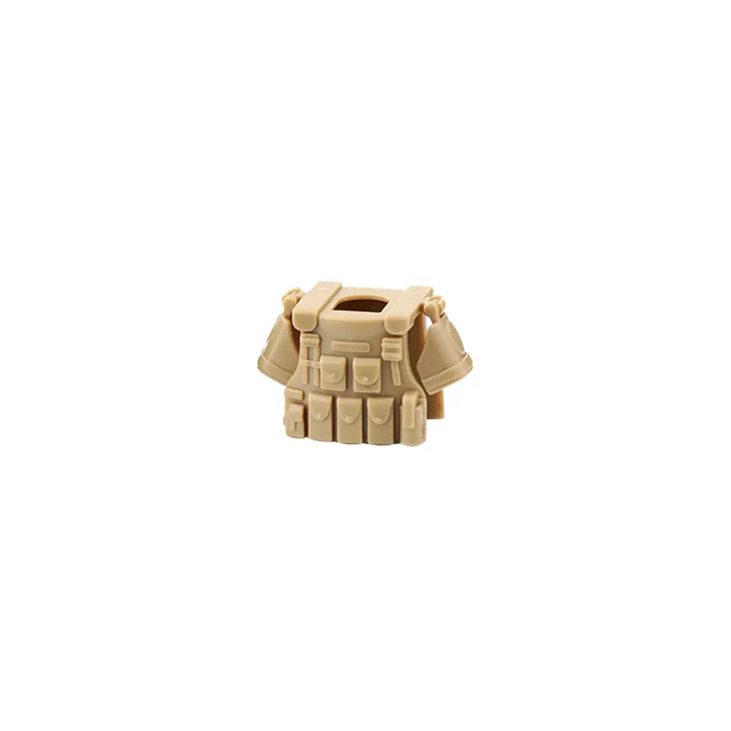 Custom Piece Miniature – Tactical Vest Body Armor tan desert yellow with shoulder pads – 3D Print for LEGO minifigure Custom Piece Miniature – Tactical Vest Body Armor tan desert yellow with shoulder pads – 3D Print for LEGO minifigure