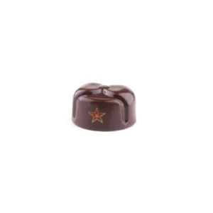 Custom Piece Miniature – brown Soviet style military garrison cap winter hat with a red star emblem – 3D Print for LEGO minifigure Custom Piece Miniature – brown Soviet style military garrison cap winter hat with a red star emblem – 3D Print for LEGO minifigure