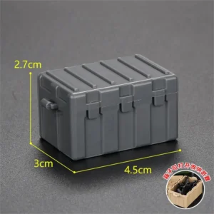 Custom Piece Miniature – military weapon box container grey – 3D Print for LEGO minifigure Custom Piece Miniature – military weapon box container grey – 3D Print for LEGO minifigure