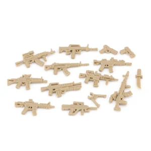 Custom Piece Miniature – military weapons tan sand color – 3D Print for LEGO minifigure Custom Piece Miniature – military weapons tan sand color – 3D Print for LEGO minifigure