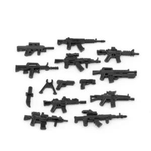 Custom Piece Miniature – military weapons variety of modern firearms and a knife black – 3D Print for LEGO minifigure Custom Piece Miniature – military weapons variety of modern firearms and a knife black – 3D Print for LEGO minifigure