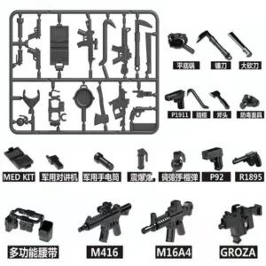 Custom Piece Miniature – weapons and equipments – 3D Print for LEGO minifigure 2 Custom Piece Miniature – weapons and equipments – 3D Print for LEGO minifigure