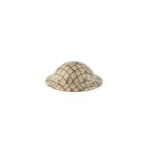 Custom Piece Miniature – weathered Mk series Brodie style military helmet with netting – 3D Print for LEGO minifigure