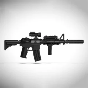 Custom Piece – M4A1 carbine assault rifle with suppressor – 3D Print for LEGO minifigure Custom Piece – M4A1 carbine assault rifle with suppressor – 3D Print for LEGO minifigure