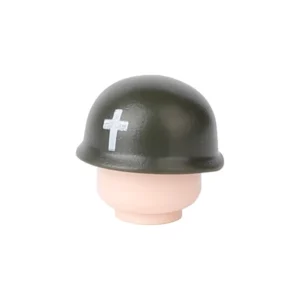 Custom Piece – green WWII US Army Chaplain helmet – 3D Print for LEGO minifigure Custom Piece – green WWII US Army Chaplain helmet – 3D Print for LEGO minifigure