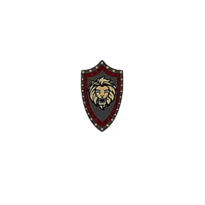 Custom Piece – heater shield gold lion's head emblem – 3D Print for LEGO