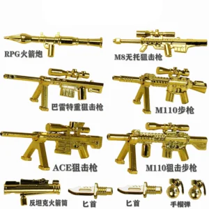 Custom Piece – weapons gold – 3D Print for LEGO minifigure 4 Custom Piece – weapons gold – 3D Print for LEGO minifigure