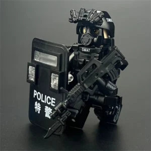 Minifigure - Riot Control Special Police Officer SWAT Special Weapons and Tactics officer (LEGO Alternative) Minifigure - Riot Control Special Police Officer SWAT Special Weapons and Tactics officer (LEGO Alternative)