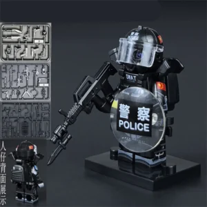 Minifigure - Riot Police Officer a SWAT Special Weapons and Tactics Officer (LEGO Alternative) Minifigure - Riot Police Officer a SWAT Special Weapons and Tactics Officer (LEGO Alternative)