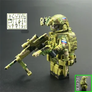 Minifigure - Russian FSB Alpha Group special forces operator and weapon custom pieces (LEGO Alternative) Minifigure - Russian FSB Alpha Group special forces operator and weapon custom pieces (LEGO Alternative)