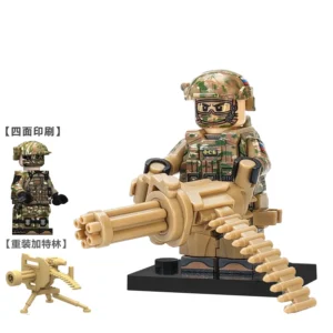 Minifigure - Russian Special Forces soldier and Gatling style machine gun (LEGO Alternative) Minifigure - Russian Special Forces soldier and Gatling style machine gun (LEGO Alternative)