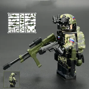 Minifigure - Russian special forces soldier camouflage and weapon custom piece (LEGO Alternative) Minifigure - Russian special forces soldier camouflage and weapon custom piece (LEGO Alternative)