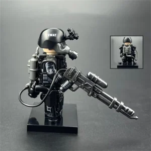 Minifigure - SWAT Special Weapons and Tactics Flamethrower Trooper Anti Riot Specialist (LEGO Alternative) Minifigure - SWAT Special Weapons and Tactics Flamethrower Trooper Anti Riot Specialist (LEGO Alternative)