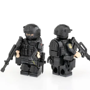 Minifigure - SWAT team officer Lightning Commando Unit with weapon (LEGO Alternative) Minifigure - SWAT team officer Lightning Commando Unit with weapon (LEGO Alternative)