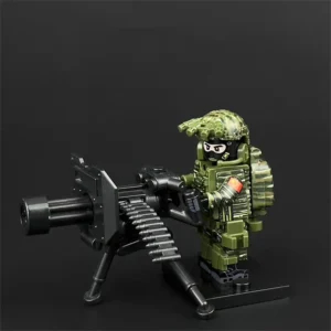 Minifigure - Snow Leopard Commando Unit and Minigun Gatling Gun (LEGO Alternative) Minifigure - Snow Leopard Commando Unit and Minigun Gatling Gun (LEGO Alternative)