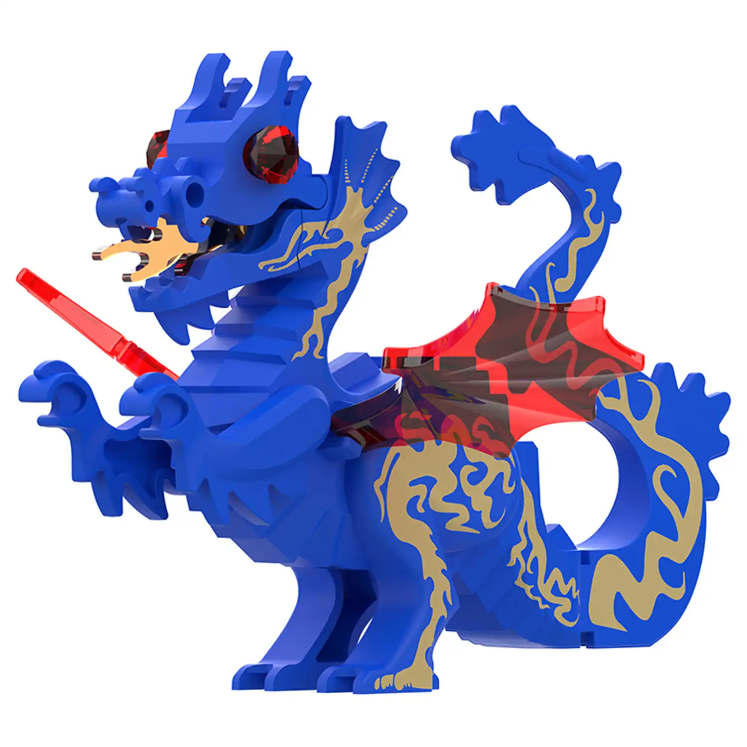 Minifigure medieval Great dragon blue LEGO Alternative Minifigure medieval Great dragon blue LEGO Alternative