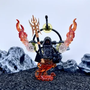 Minifigure – Flame Demon War God equipped with a Golden Spear (LEGO Alternative) Minifigure – Flame Demon War God equipped with a Golden Spear (LEGO Alternative)