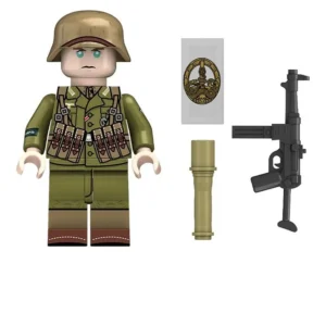 Minifigure – German Afrika Korps soldier with MP40 submachine gun from World War II (LEGO Alternative) Minifigure – German Afrika Korps soldier with MP40 submachine gun from World War II (LEGO Alternative)