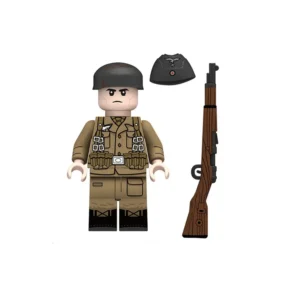 Minifigure – German Luftwaffe (Air Force) ground combat soldier from the mid-to-late period of World War II (LEGO Compatible) Minifigure – German Luftwaffe (Air Force) ground combat soldier from the mid-to-late period of World War II (LEGO Compatible)