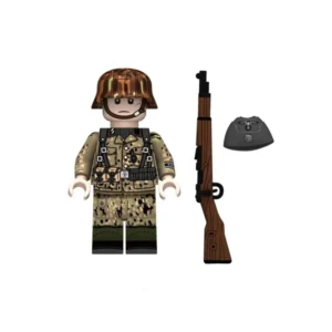 Minifigure – German Waffen SS rifleman Nazi Party's SS organization mid to late World War II era (LEGO Compatible) Minifigure – German Waffen SS rifleman Nazi Party's SS organization mid to late World War II era (LEGO Compatible)
