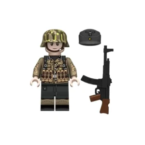 Minifigure – German Waffen SS soldier mid to late World War II era (LEGO Compatible) Minifigure – German Waffen SS soldier mid to late World War II era (LEGO Compatible)