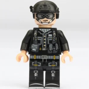 Minifigure – SWAT Special Weapons and Tactics officer special police tactical unit black (LEGO Alternative) Minifigure – SWAT Special Weapons and Tactics officer special police tactical unit black (LEGO Alternative)