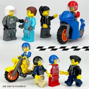 Minifigures – motorcycle riders or racers (LEGO Alternative) Minifigures – motorcycle riders or racers (LEGO Alternative)