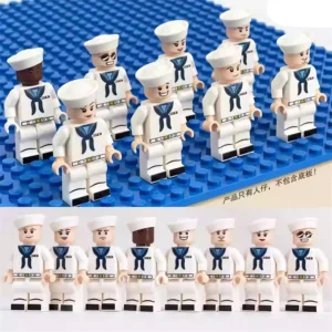 Minifigures – naval crew of eight sailor (LEGO Alternative) Minifigures – naval crew of eight sailor (LEGO Alternative)