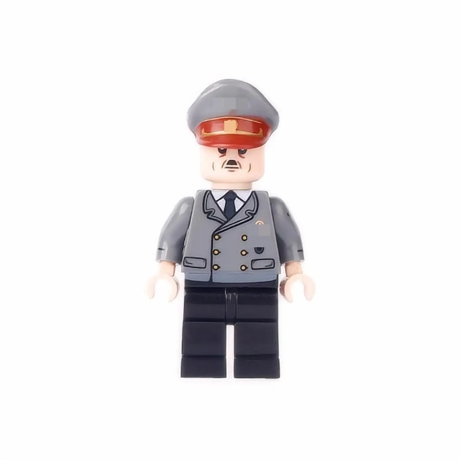 17Adolf Hitler the Nazi Party (NSDAP) and dictator of Germany with grey uniform and hat - Custom Printed Brick Block Figure