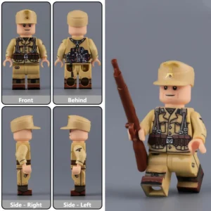Minifigure - German Afrikakorps (DAK) infantryman from the North African Campaign of World War II (LEGO Compatible)