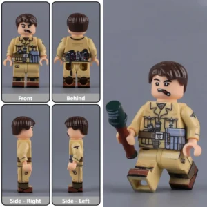 Minifigure - German Afrikakorps (DAK) infantryman or grenadier from the North African Campaign of World War II (LEGO Compatible)