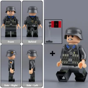 Minifigure - Spanish volunteer soldier from the famous Blue Division División Azul German Army's 250th Infantry Division WWII (LEGO Compatible)