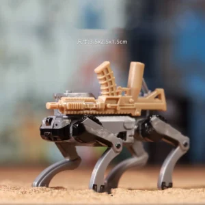Minifigure – Military robot dog Quadrupedal Unmanned Ground Vehicle (Q-UGV) silver (LEGO Compatible)