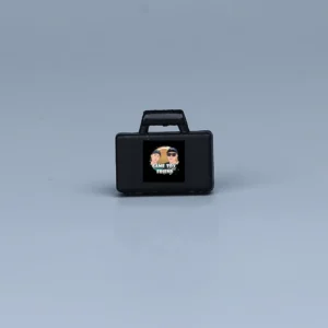 Custom Piece Miniature – army military briefcase or dispatch case molded in a black color printed with German swastika (Hakenkreuz) symbol – 3D Print for LEGO minifigure