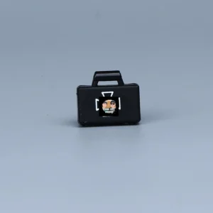 Custom Piece Miniature – army military briefcase or dispatch case molded in a black color printed with a Iron Cross (Eisernes Kreuz) – 3D Print for LEGO minifigure