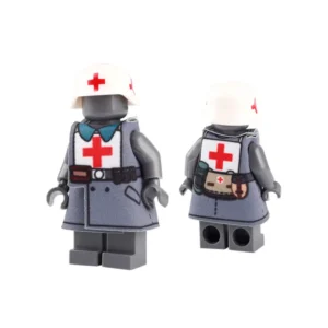 Custom Piece Miniature – German Army Medic's (Sanitäter) Greatcoat and Tabard – 3D Print for LEGO Minifigure