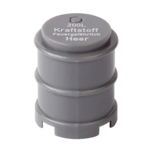Custom Piece Miniature – German Wehrmacht 200-liter fuel drum from the World War II grey – 3D Print for LEGO Minifigure