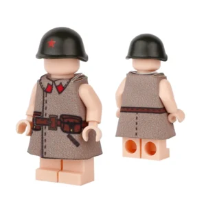 Custom Piece Miniature – Soviet Red Army Infantry Officer or NCO Shinel Greatcoat – 3D Print for LEGO Minifigure