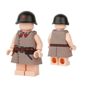Custom Piece Miniature – Soviet Red Army Infantry Submachine Gunner Shinel Greatcoat – 3D Print for LEGO Minifigure