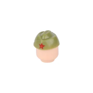 Custom Piece Miniature – Soviet Red Army Pilotka military cap World War II olive green – 3D Print for LEGO minifigure