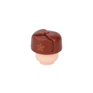 Custom Piece Miniature – Soviet Ushanka Red Army military cap World War II brown – 3D Print for LEGO minifigure