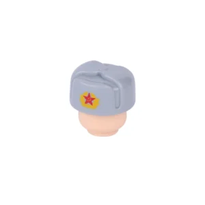 Custom Piece Miniature – Soviet Ushanka Red Army military cap World War II light grey 2 – 3D Print for LEGO minifigure